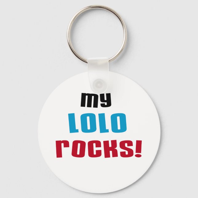 Chaveiro Minhas camisetas e presentes do Lolo Rocks (Frente)
