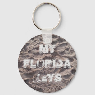 Chaveiro Minhas Chaves da Flórida, Sand Beach Key Chain