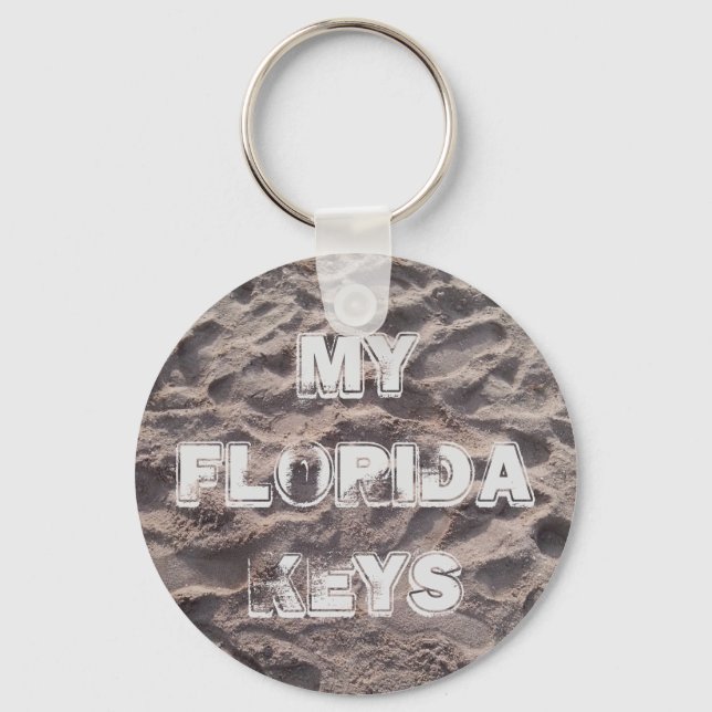 Chaveiro Minhas Chaves da Flórida, Sand Beach Key Chain (Frente)