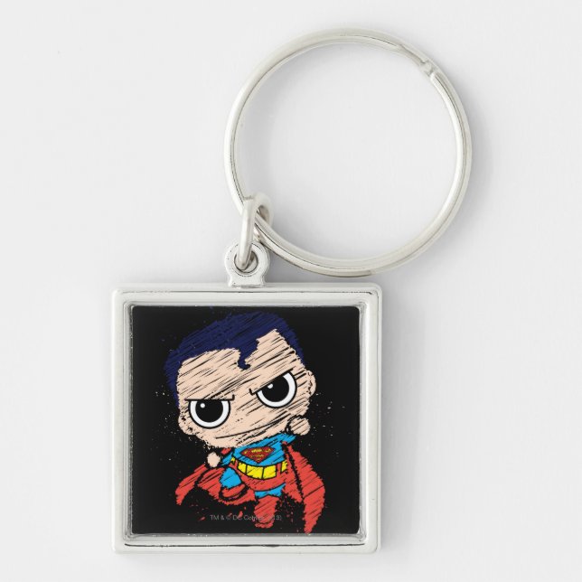 Chaveiro Mini Superman Sketch - Voando (Frente)
