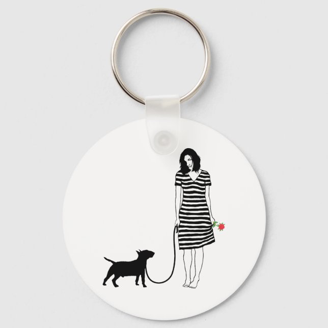 Chaveiro Miniatura Bull Terrier (Frente)