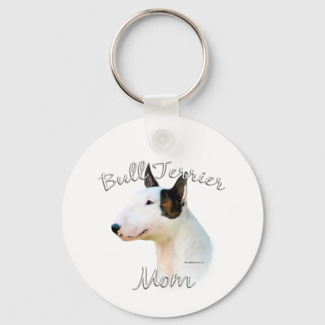 Chaveiro Miniatura Bull Terrier Mãe 2 (Frente)