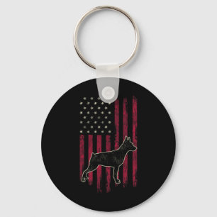 Chaveiro Miniatura Cachorro Pinscher Amplia Bandeira Americ