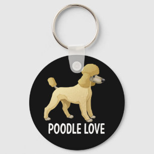 Chaveiro Miniatura de Brinquedo Cachorro Poodle Preto Amor