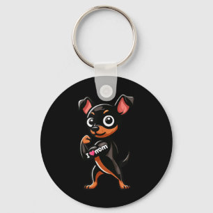 Chaveiro Miniatura Pinscher Adoro Tatuagem De Cachorro Engr