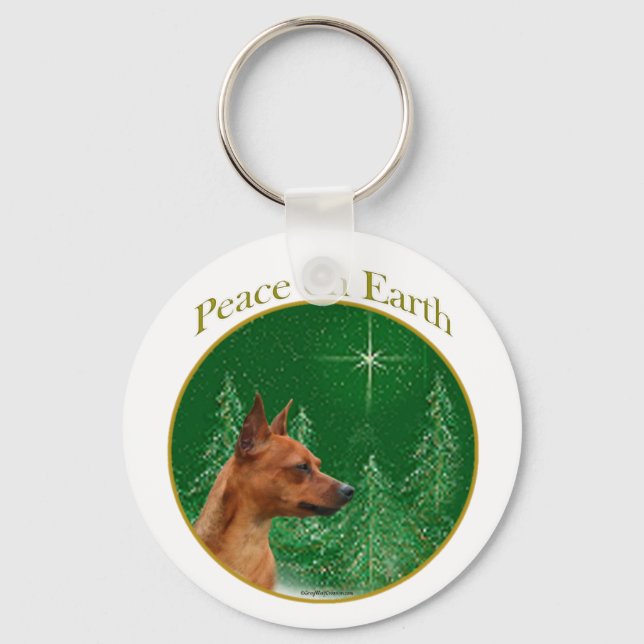 Chaveiro Miniatura Pinscher Peace (Frente)