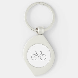 Chaveiro Minimal Bicycle Mark Swirl Keychain for BikeLovers