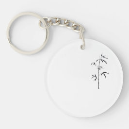 Chaveiro Minimal Japanese Bamboo Acrylic Keychain