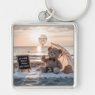 Chaveiro Minimal Pregnancy Announcement Simple Baby gift