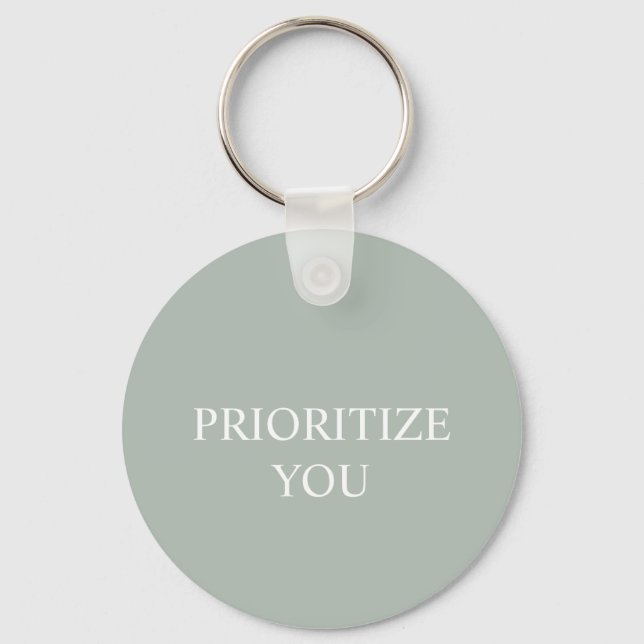 Chaveiro Minimal Prioritize You Quote Ash Colour (Frente)