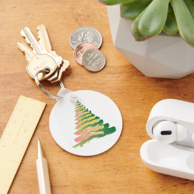 Chaveiro Minimalist Brushstroke Christmas Tree (Mesa)