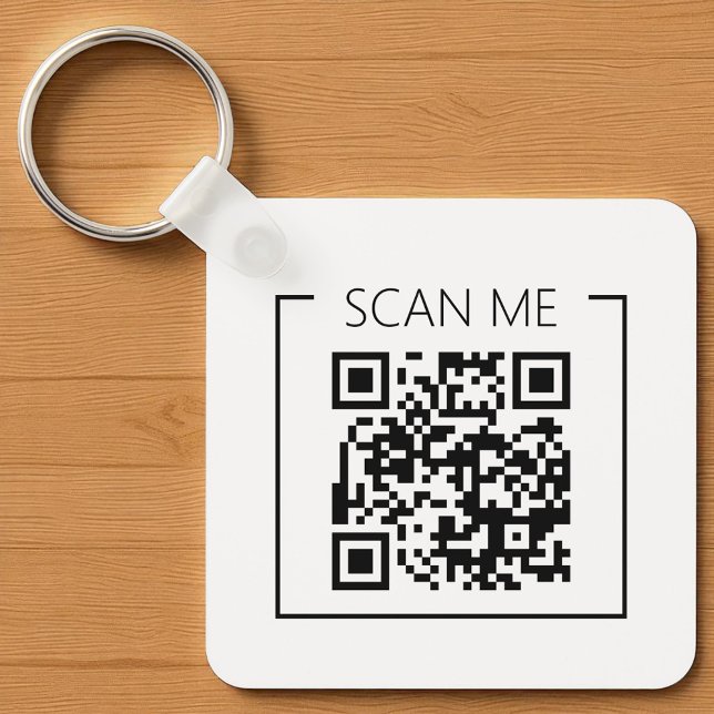 Chaveiro Minimalist QR Code Scan Me Business (Criador carregado)