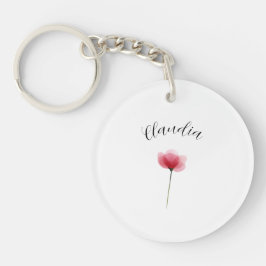 Chaveiro Minimalista Botânica Floral Tendência Cute