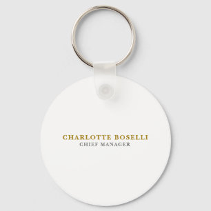 Chaveiro Minimalista Clássico Profissional Cor Dourada