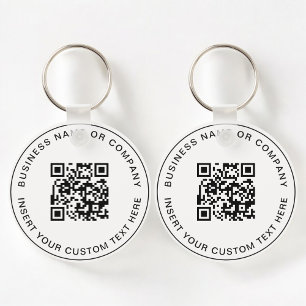 Chaveiro Minimalista de negócios moderno do código QR