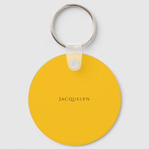 Chaveiro Minimalista Laranja Amarelo Simples Elegante Moder