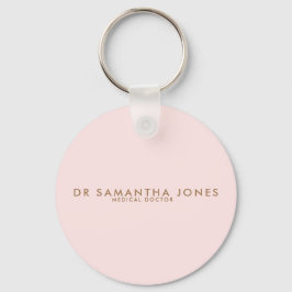 Chaveiro Minimalista Moderno Profissional Rosa Médico