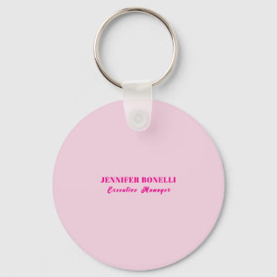 Chaveiro Minimalista rosa tendência personalizado nome pers