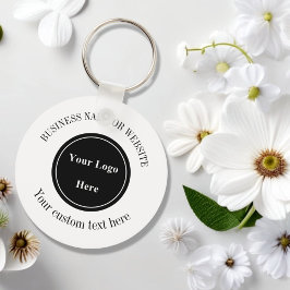 Chaveiro Mínimo de logotipo de empresaSimples White Profess