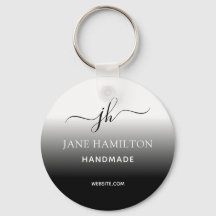 Chaveiro mínimo simples de logotipo comercial