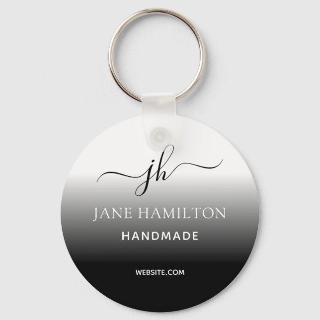 Chaveiro mínimo simples de logotipo comercial (Frente)