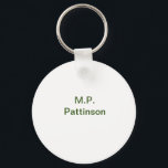 Chaveiro Mínimo simples de verde adicione o seu nome de tex<br><div class="desc">design</div>