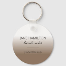 Chaveiro mínimo simples do logotipo marrom