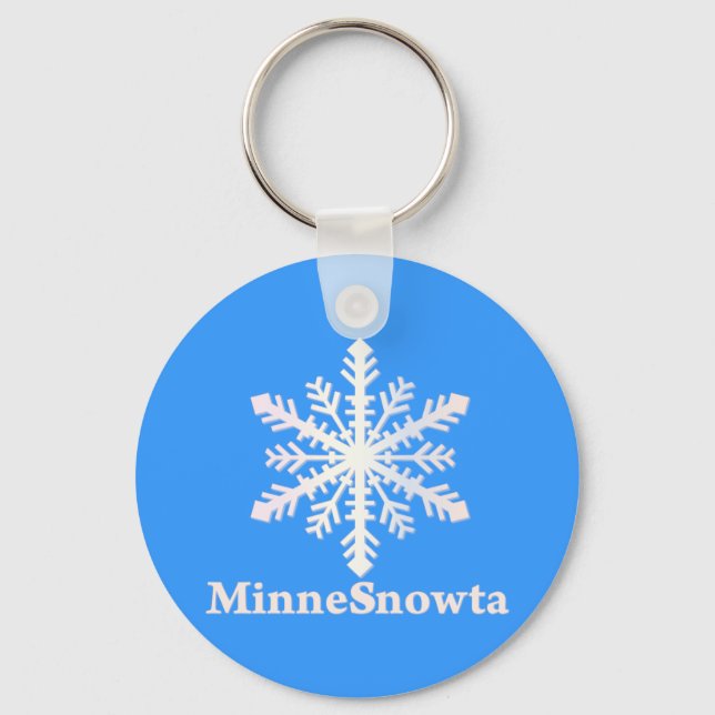 Chaveiro MinneSnowta com Floco de Neve (Frente)