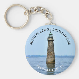 Chaveiro Minots Ledge Lighthouse Massachusetts Keyring