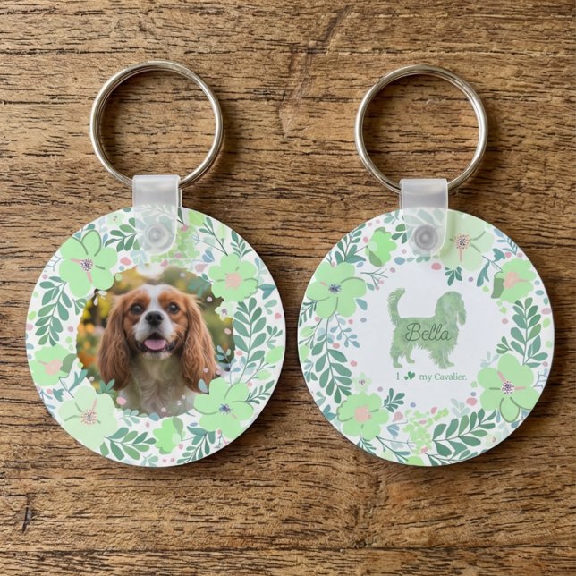 Chaveiro Mint Green Cavalier King Charles Spaniel Custom (Criador carregado)