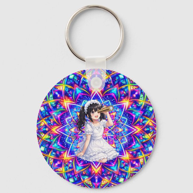 Chaveiro Mirabella im Farbenlicht – Kaleidoskop Mandala  (Frente)