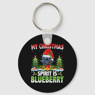 Chaveiro Mirtilo Usando Chapéu de Papai Noel - Espírito de