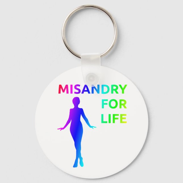 chaveiro "Misandry for Life" (Frente)