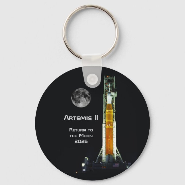 Chaveiro Missão Artemis II na Lua (Frente)