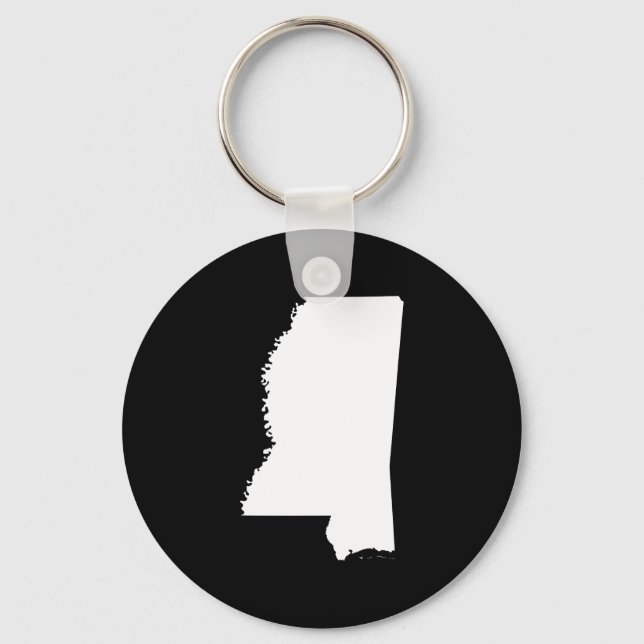 Chaveiro Mississippi em Branco e Preto (Frente)