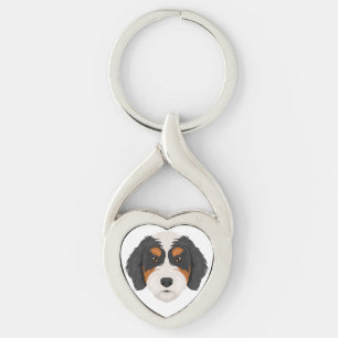 Chaveiro mistura de cães Bernedoodle