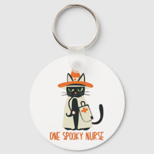 Chaveiro Mistura Puro do Halloween - Um Gato de Enfermeira