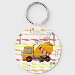 Chaveiro Misturador concreto amarelo e vermelho