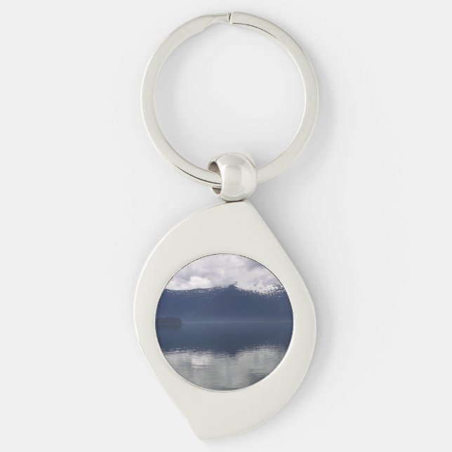 Chaveiro Misty Alaskan Sea in Shades of Blue (Frente)