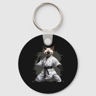 Chaveiro Mma Siamese Cat Karate Para Homens Meninas Criança