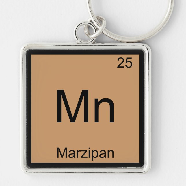 Chaveiro Mn - Símbolo de Elemento de Química Engraçado de M (Frente)