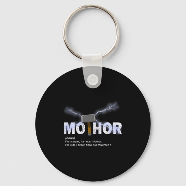 Chaveiro Mo-thor como mãe é muito mais poderosa dia das mãe (Frente)