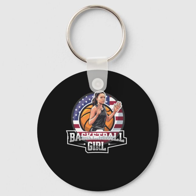 Chaveiro Moça De Basquete Usa (Frente)