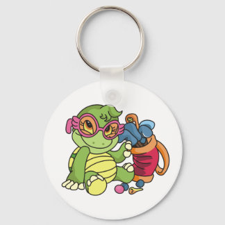 Chaveiro Moça Turtle Golfer