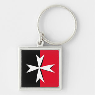 Chaveiro Moda / cavaleiros com bandeira branca da Cruz Malt