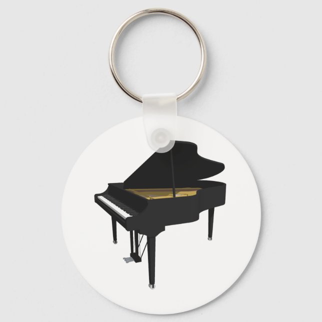 Chaveiro Modelo 3D: Grande Piano Negro: (Frente)