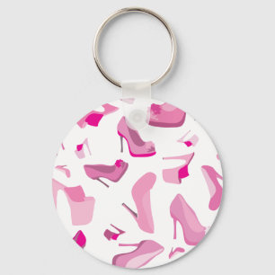 Chaveiro Modelo cor-de-rosa decorativo dos calçados
