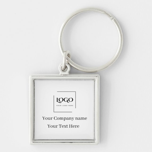 Chaveiro Modelo de logotipo personalizado elegante (Frente)
