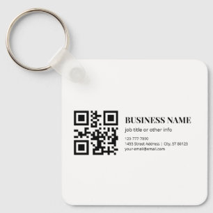 Chaveiro Modelo de Nome Empresarial de Código QR Personaliz