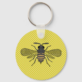 Chaveiro Modelo de Polkadot Amarelo da BEE Trendy Dom Decor